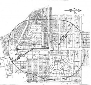 Sample of a 1000 ft. radius map for public notice - DataPro Mapping ...