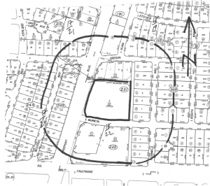 Sample Radius Map for permit notification requirements