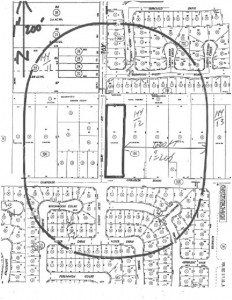 Radius mapping services for public notification requirement sample image